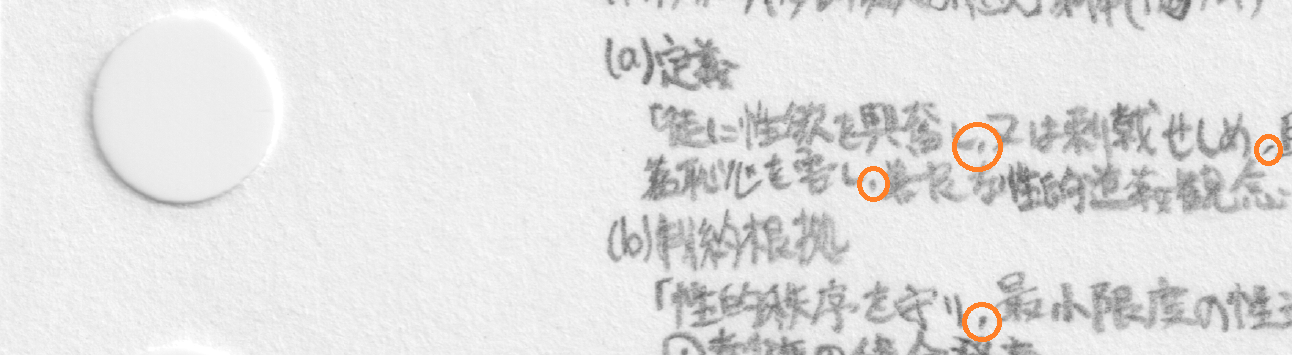図1 大学1年,日本国憲法のノート